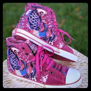 Don Ed Hardy Converse High Top Suede 